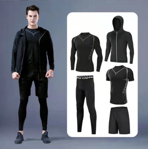 Fitnessbekleidung für Herren Sportswear 5-teiliges Workout-Gym-Set für Herren Kompressions-Sportset Fünfteilig Maßgeschneidert - Product Image 5