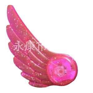 Fluorescent Wings Roller Skating Accessories Rose Pink <b>Plastic</b> Children's Only Single Row <b>Wheel</b> - Product Image 1