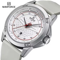 Pour NAVIFORCE hommes luxe 8031 bleu Silicone montre à Quartz étanche lumineux montre-bracelet 40mm verre cadran Simple Style Date