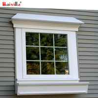 Fenêtre coulissante à double vitrage en PVC de qualité supérieure, 3 rails, cadre en alliage d'aluminium, persienne horizontale, moustiquaire magnétique