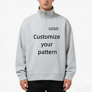 Felpe Personalizzate di Alta Qualità in Puro Cotone Nero <span class=keywords><strong>con</strong></span> <span class=keywords><strong>Zip</strong></span> a un Quarto, <span class=keywords><strong>Felpa</strong></span> Casual per <span class=keywords><strong>Uomo</strong></span> <span class=keywords><strong>e</strong></span> Donna - Product Image 1