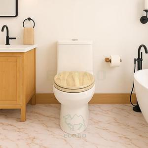 Abattant de toilette en bois allongé antidérapant moderne, tendance et élégant, de bonne qualité, en bois massif, finition brillante - Product Image 5