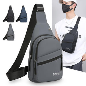 Bolso de Pecho Simple para Hombre, Color Gris, Ultraligero, Resistente al Desgaste, Moderno, Tipo Bandolera, para Uso Diario, Primavera 2025 - Product Image 3