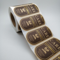 Étiquette adhésive personnalisée de qualité supérieure avec logo imprimé, autocollant en papier kraft estampé à chaud, cercle résistant et recyclable pour cosmétiques et shampoings