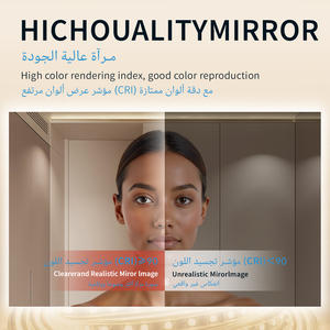 <span class=keywords><strong>2025</strong></span> mới nhất thông minh LED Bath Gương hình chữ nhật hiện đại chống sương mù treo tường gương với điều khiển cảm ứng, Dimmable đèn - Product Image 4