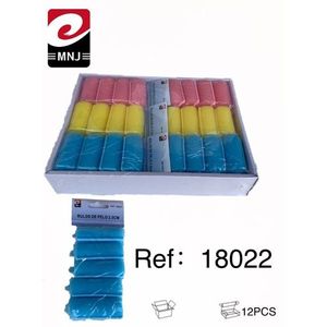 Bigodini per capelli in nylon MNJ da 2,5 cm, blu, rosa, giallo, set da 12 pezzi per lo styling dei capelli - Product Image 1