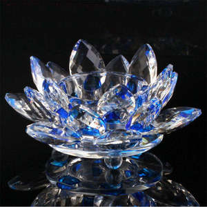 Hot Sale <strong>Lotus</strong> Shape Dining Table Center Candlestick Crystal Wedding Candelabra Silver Christmas Clear Folk Art <strong>Candle</strong> <strong>Holder</strong> - Product Image 3