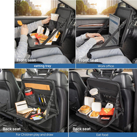 MESOROCK Plateau de table de bureau portable populaire pour volant de voiture avec revêtement en cuir pour utilisation en voiture et au bureau