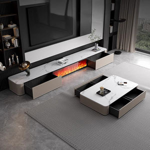 <strong>Electric</strong> <strong>Fire</strong> Place <strong>TV</strong> Console Minimalist Style Wooden Design Living Room <strong>TV</strong> Cabinet High Quality Modern Simple <strong>TV</strong> <strong>Stand</strong> - Product Image 3