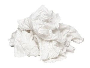 Traperos Industrial <strong>Used</strong> T <strong>Shirt</strong> Scraps 10LB 50LB Oil and Grease Absrobency Premium <strong>White</strong> T-<strong>shirt</strong> Rags - 10 lb Box - Product Image 3