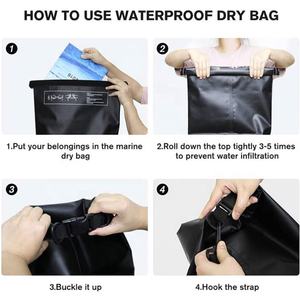 Vente en gros quantité minimale de commande bas Sac à dos étanche avec impression de logo personnalisé léger pour le canotage, le camping et le sport Sac étanche - Product Image 3