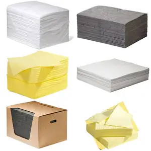 Oil Absorbent Sheets 100% Pp Dimpled Spill Absorbing Pollution Universal Sorbent Sheetspads G Tube Mediumweight 100Pp Pad