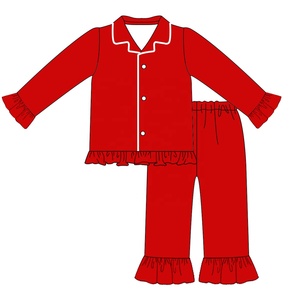 Nhà Máy Trực Tiếp Bán Tre Trẻ Em Quần Áo 100% Cotton Đan Gia Đình Phù Hợp Với Đồ Ngủ Dài Tay Áo Mùa Thu Mùa Đông Bé Cô Gái Quần Áo - Product Image 2