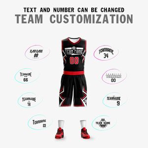 ชุดกีฬาบาสเก็ตบอลชายแบบกำหนดเอง กางเกงขาสั้นพิมพ์ลายชื่อและหมายเลข ระบายเหงื่อได้ดี คอวี - Product Image 4