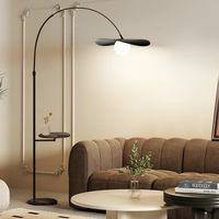Nueva lámpara de pie de estilo vintage con ambiente, diseño integrado de caña de pescar, para sala de estar o dormitorio