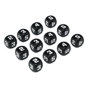 Beyaz numarası ile akrilik yuvarlak 6 taraflı 16mm siyah zar Casino içme yetişkin oyunu zar - Product Image 1