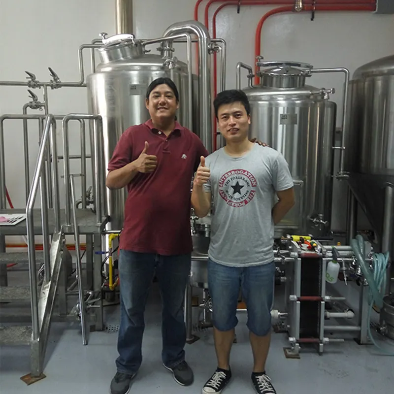 Microcerâmica 1200l com moer, 1200l dois vessel artesanal cervejaria