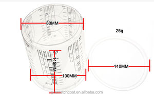 Factory Direct 400ml 700ml 1300ml 2300ml Gobelets de mélange de <span class=keywords><strong>peinture</strong></span> avec couvercles Balances transparentes pour l'entretien des bateaux et l'entretien des voitures - Product Image 4