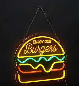 Letrero LED Personalizado Grande, Letrero de Neón <span class=keywords><strong>para</strong></span> Bar, Letrero de Neón Cailemeng, Exhibición <span class=keywords><strong>para</strong></span> Puesto de Hamburguesas y Sándwiches - Product Image 5