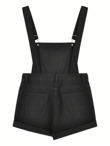 <strong>Women</strong> <strong>Salopette</strong> Jean Short Jumpsuit Plain Adjustable Strap Denim Overalls Shortalls <strong>Women'S</strong> Denim Jeans Overalls - Product Image 6