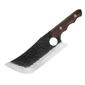 Thép Carbon Cao Giả Mạo Thịt Cleaver Knife Butcher Knife Bếp Hybrid Knife Với Ergonomic Xử Lý