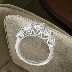 OAHLAN 2ctカット925スターリングファインシルバージュエリーエタニティウェディングバンド女性用女の子用モアッサナイトリング - Product Image 2