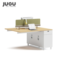Postes de travail modulaires modernes pour 2, 4 ou 6 personnes, en bois, avec cloisons et tables d'extension pour bureaux informatiques