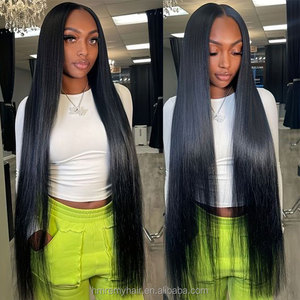 Top Cao Sdd Nguyên Việt 13*4 Đầy Đủ Tóc Giả Tóc Con Người 10-28 Inch Xương Thẳng Màu Sắc Tự Nhiên Trong Suốt Ren Top End Dài Tóc Giả - Product Image 3