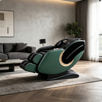 Silla de Masaje con Compresión Caliente, Bolsas de Aire Grandes para Todo el Cuerpo, Silla de Masaje 4D SL de Lujo con Cuero PU y Masaje Corporal Completo