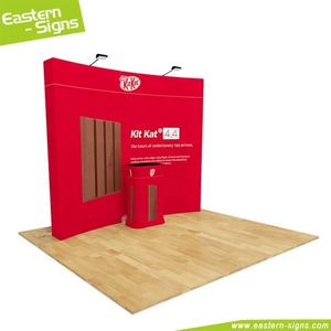 Exhibición de stand de exposición 3x3 de publicidad de tela de aluminio ligera plegable para Feria Comercial - Product Image 4