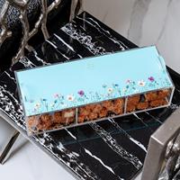 Boîtes cadeaux personnalisées pour dattes du Ramadan imprimées de fleurs, boîtes de présentation de luxe en acrylique transparent pour macarons, chocolats et bonbons