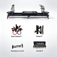 Reformer de Pilates Comercial CONTRON con Estructura Metálica, Duradero, Ecológico y Multifuncional para Estudio de Fitness