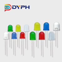Diodes électroluminescente LED fabrication, lot de 10 diodes lumineuses, rondes, rouge, bleu, 8mm 10mm