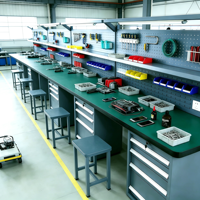 Banc de travail antistatique robuste, table d'opération en acier inoxydable, banc de formation, table d'atelier, table de travail pour moules