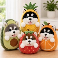 OEM Gevulde Pluche Fruitpak Husky, Avocado Ananas Sinaasappel Aardbei Pluche Figuur voor Huisdecoratie & Collectie Cadeau