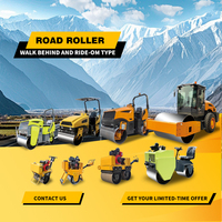 Chine Petit rouleau de route à double tambour Machines 1 tonne 2 tonnes 3 tonnes 4 tonnes 5 tonnes mini rouleau de route