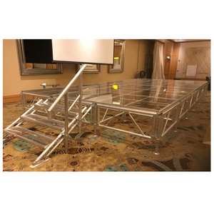 4ft * 4ft quadrato di vetro/acrilico fase di nozze elegante piattaforma di Truss display per luoghi di eventi - Product Image 1
