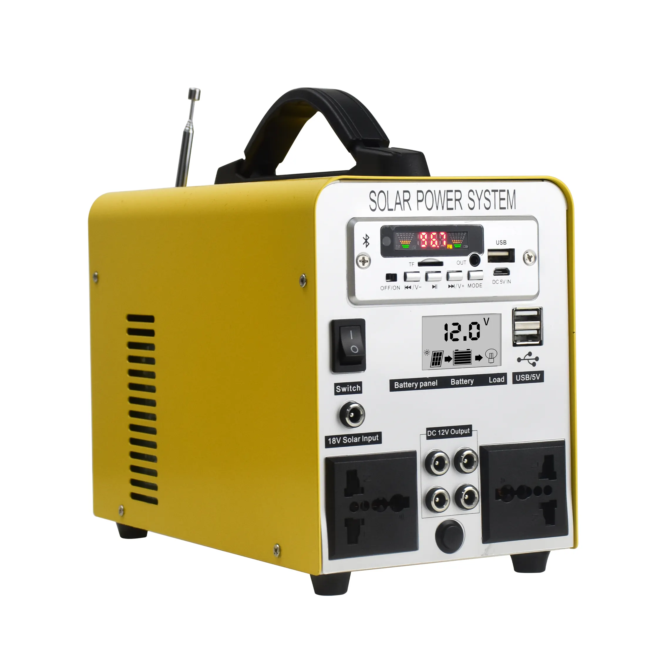 Hot sell Emergency power supply solar energy storage system high power inverter 220v system Bluetooth USB home emergency