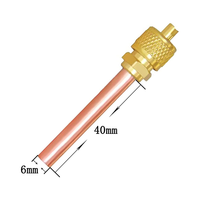Vanne de climatiseur unidirectionnelle en métal de 1/4 pouces accessoires de réfrigération Tube de cuivre OD vanne d'accès de remplissage monodirectionnelle