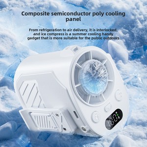 Ventilateur portable tour de cou et de taille, ventilateur personnel à puce de refroidissement rapide, affichage numérique, contrôle de vitesse infini, USB pour voiture - Product Image 3