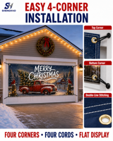 Drapeaux et Bannières Personnalisés pour Garage, Motif Chats Noirs Nuit d'Halloween, en Polyester Durable, Cadeaux Promotionnels pour Salons Professionnels, Ambiance Festive Intense