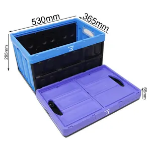 Novo estilo durável casa 100% virgin material pp dobrável plástico crate para armazenamento