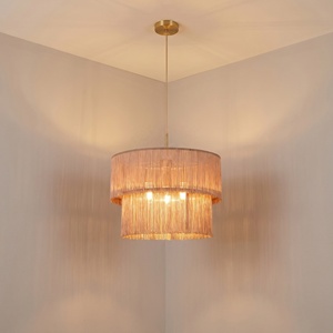 Lampadario <span class=keywords><strong>a</strong></span> <span class=keywords><strong>Sospensione</strong></span> Elegante Francese con Frange, <span class=keywords><strong>Lampada</strong></span> Dorata per Sala da Pranzo Moderna, Caffè e Decorazione d'Interni - Product Image 4