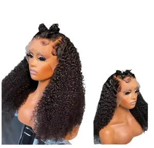 Afrika kadın küçük rulo peruk ön dantel başörtüsü sentetik saç peruk Amazon sıcak satış vücut dalga İnsan saç peruk