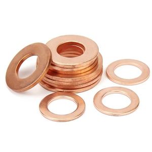 Joint en cuivre d'estampage massif de taille personnalisée OEM Rondelles plates en laiton bronze et <span class=keywords><strong>caoutchouc</strong></span> pour métal avec finition en zinc - Product Image 3