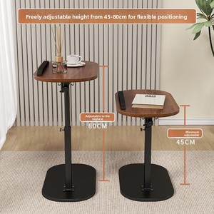 Adjustable Coffee <b>Table</b> <b>Sofa</b> Bedside Mobile <b>Side</b> <b>Table</b> Stylish Minimalist Laptop Shelf Bedroom Living Room Living Room Furniture - Product Image 4