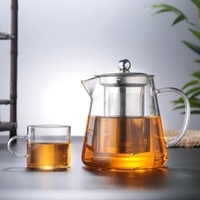 Service à thé en verre, théière en verre, infuseur à thé en verre borosilicate avec infuseur amovible, offre spéciale