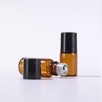 Bernstein glasflasche Rolle auf 1ml 2ml 3ml 5ml Für ätherische Parfüm öle Kosmetik gläser Leerer Rollerball auf Flaschen