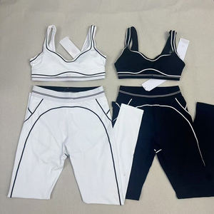 Conjunto de Yoga de 2 Piezas <span class=keywords><strong>para</strong></span> Mujer, Leggings de Alta Calidad con Cintura Elástica Acanalada, Sin Costuras, con Logotipo, Diseño Personalizado 2026 - Product Image 5