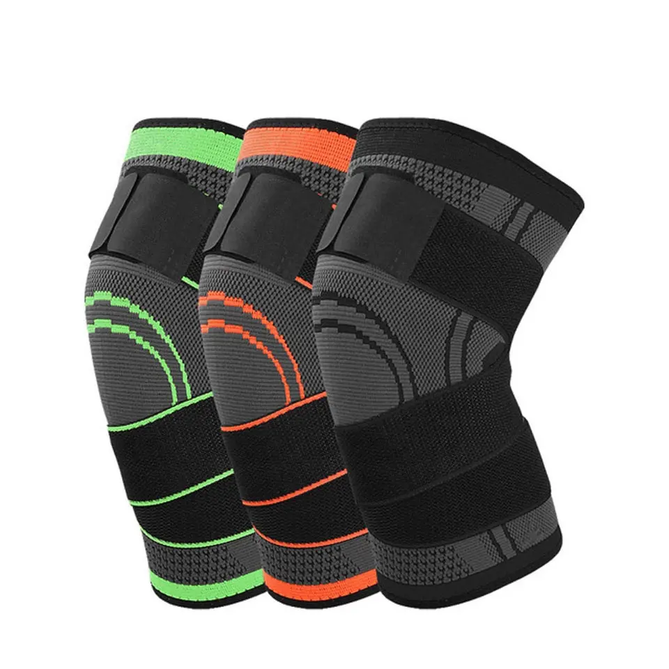 Aolikes Knee Sleeve Brace With Adjustable Strap Knitted knee support